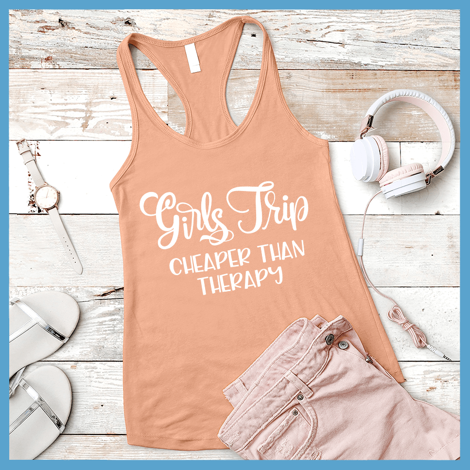 Girls Trip Tank Top Sunset - Stylish Girls Trip sleeveless tank top with fun friendship quote design