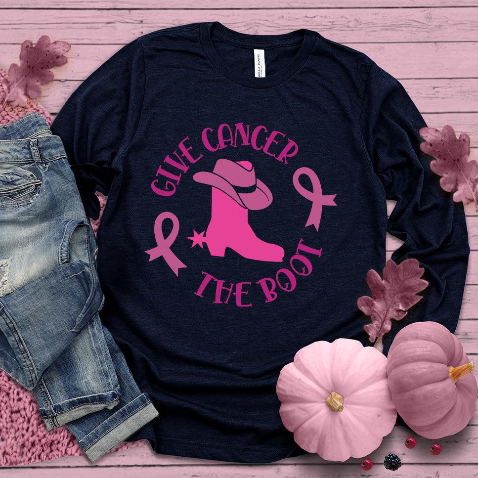 Give Cancer The Boot Version 3 Colored Edition Long Sleeves - Brooke & Belle