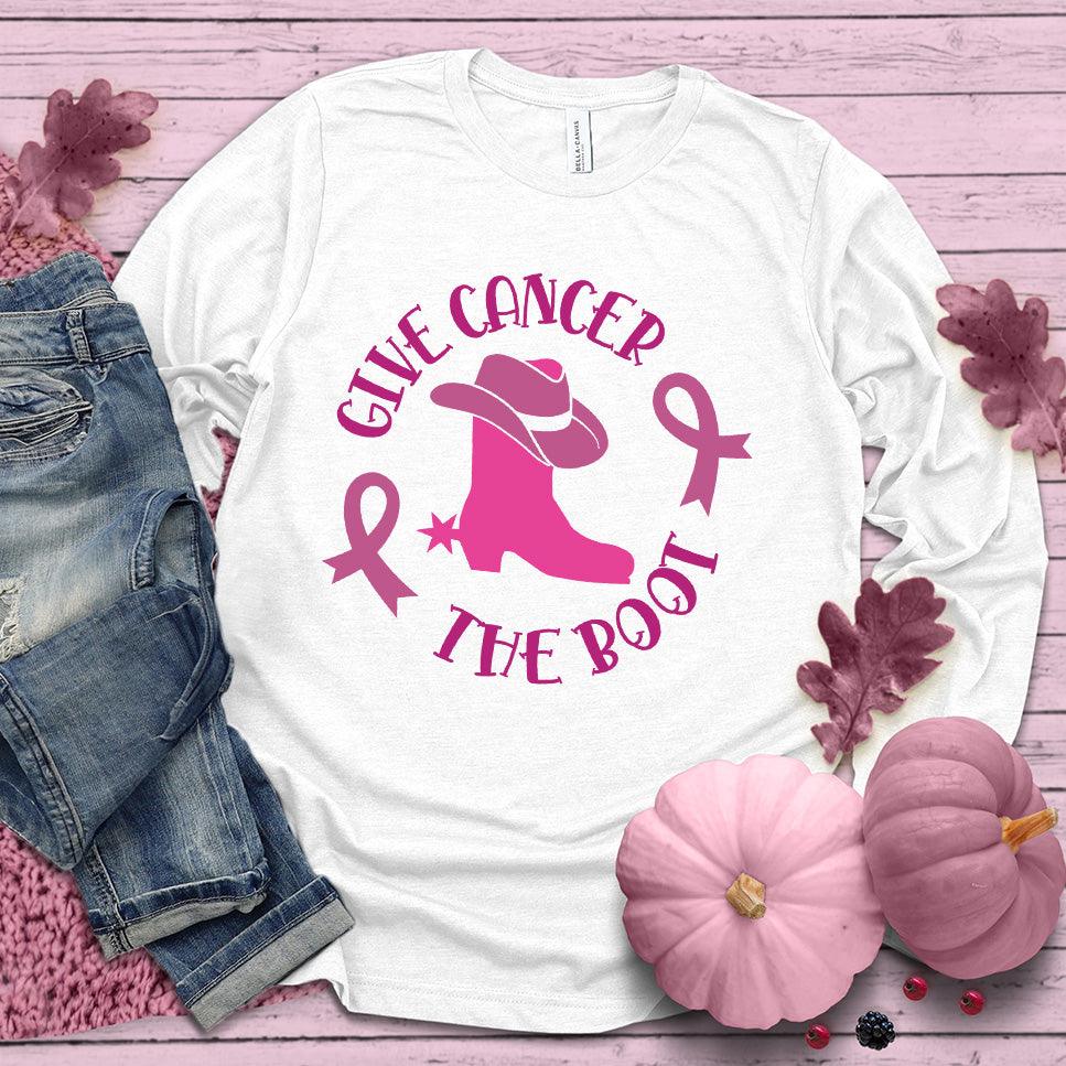 Give Cancer The Boot Version 3 Colored Edition Long Sleeves - Brooke & Belle