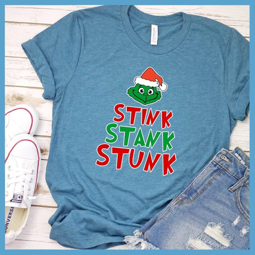 Stink Stank Stunk Matching Christmas Family Colored Print T-Shirt