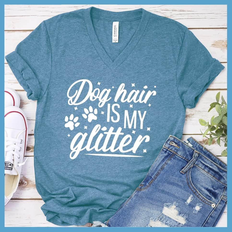 Dog Hair Is My Glitter V-neck - Brooke & Belle