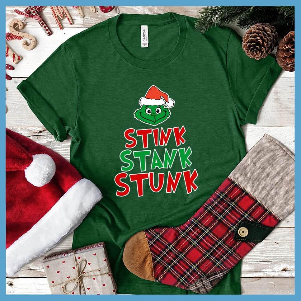 Stink Stank Stunk Matching Christmas Family Colored Print T-Shirt