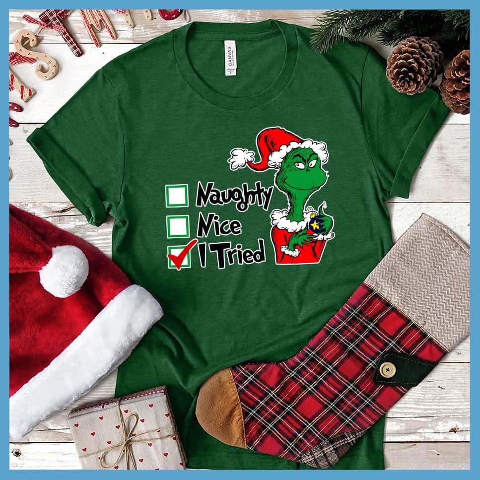 I Tried Matching Christmas Family Colored Print T-Shirt - Brooke & Belle