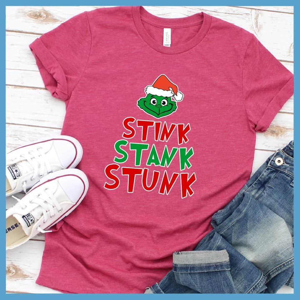 Stink Stank Stunk Matching Christmas Family Colored Print T-Shirt