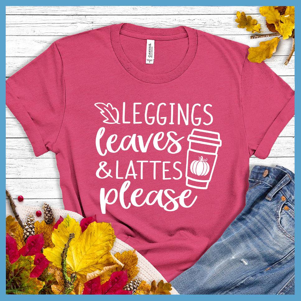 Leggings Leaves and Lattes Please T-Shirt