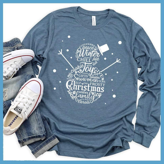 Snowman Christmas Collage Long Sleeves - Brooke & Belle