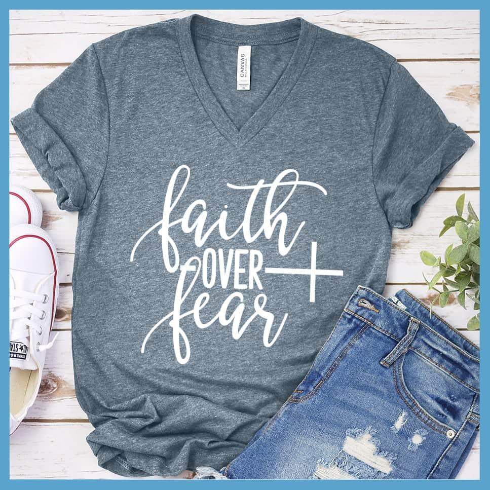 Faith Over Fear V-neck - Brooke & Belle