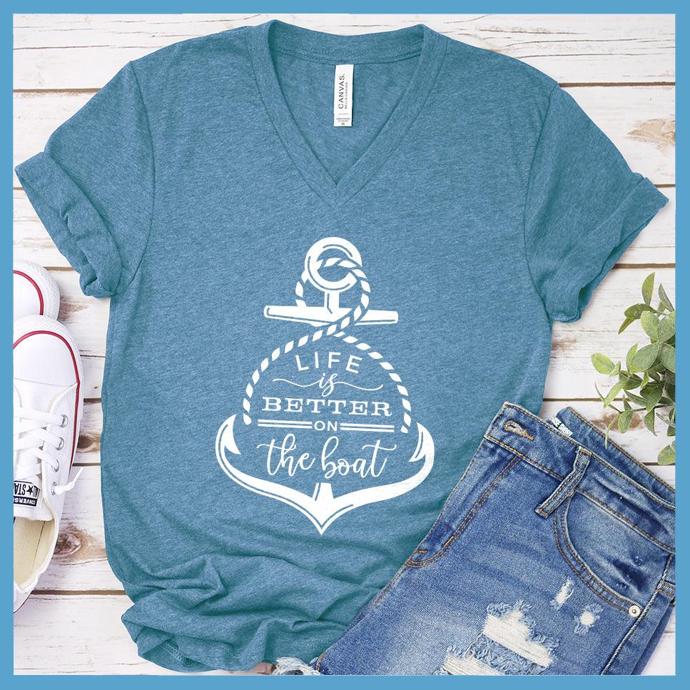 Life Is Better On The Boat V-neck - Brooke & Belle