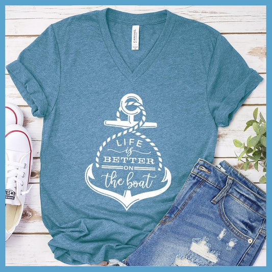 Life Is Better On The Boat V-neck - Brooke & Belle