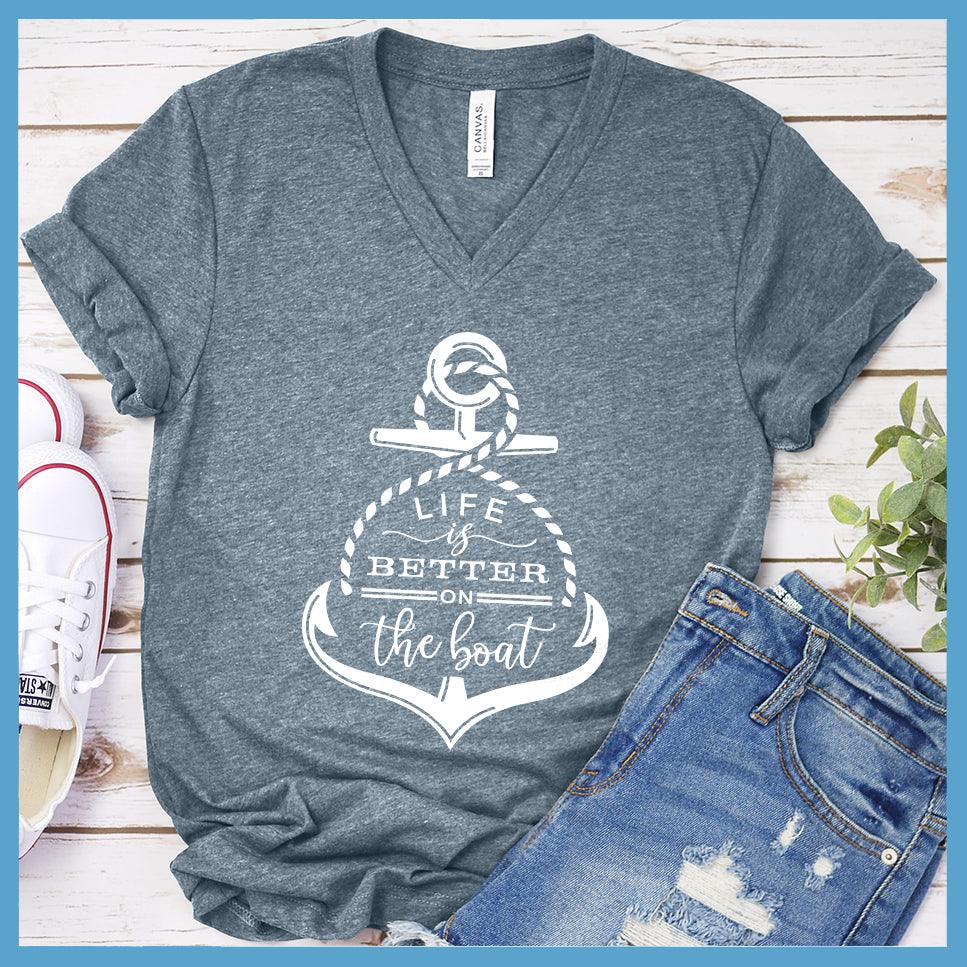 Life Is Better On The Boat V-neck - Brooke & Belle