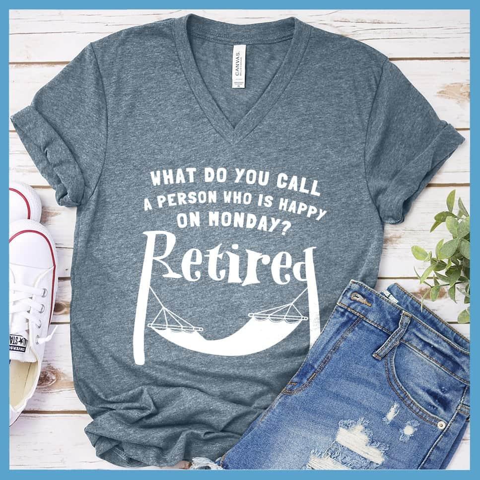 A Person Who Is Happy On Monday V-neck - Brooke & Belle