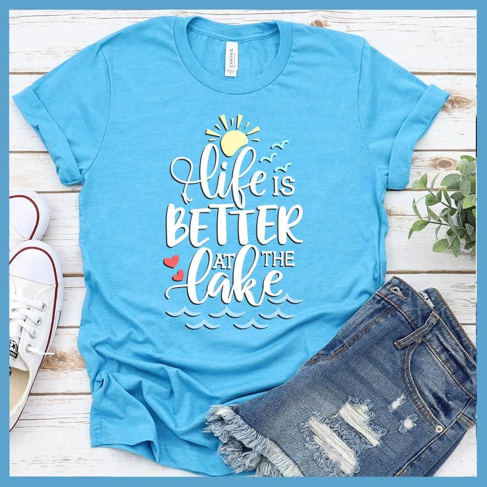 Life Is Better At The lake Colored Print T-Shirt - Brooke & Belle