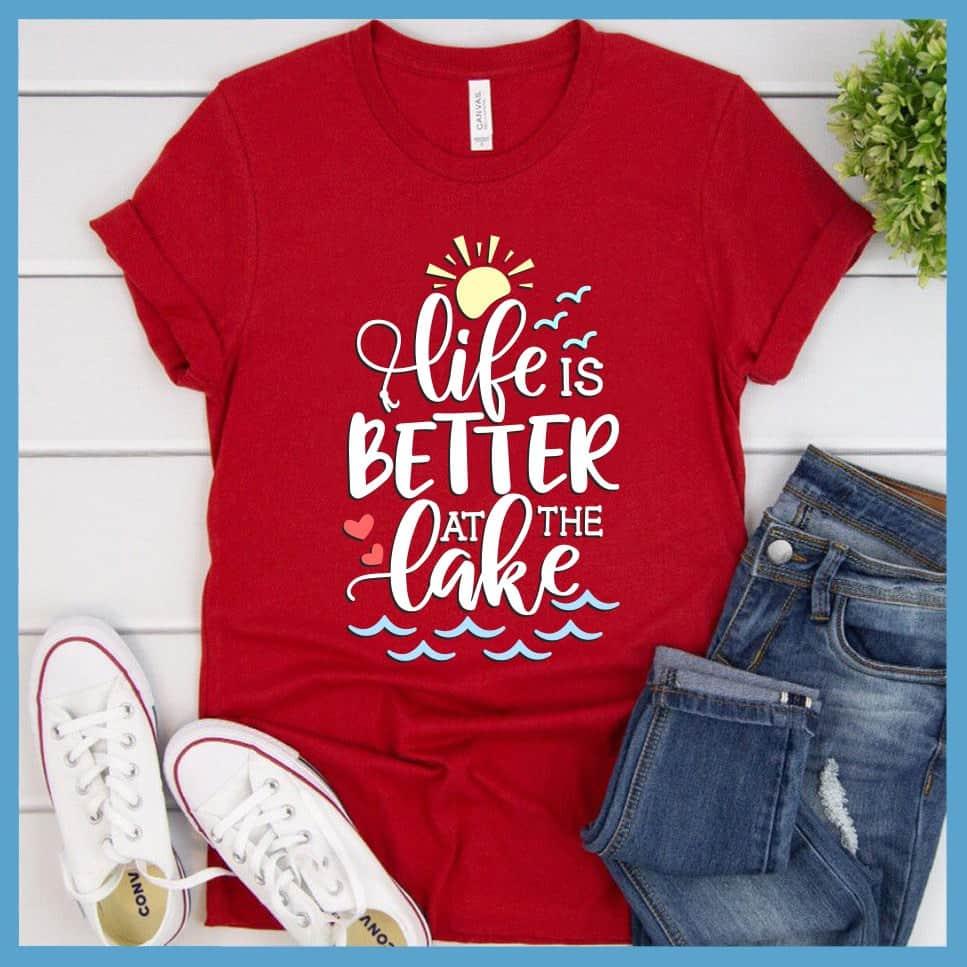 Life Is Better At The lake Colored Print T-Shirt - Brooke & Belle