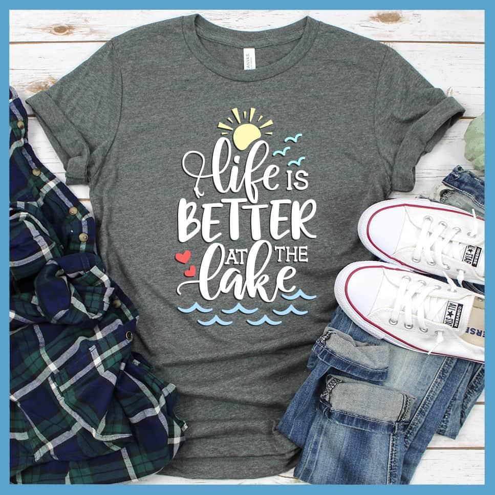 Life Is Better At The lake Colored Print T-Shirt - Brooke & Belle