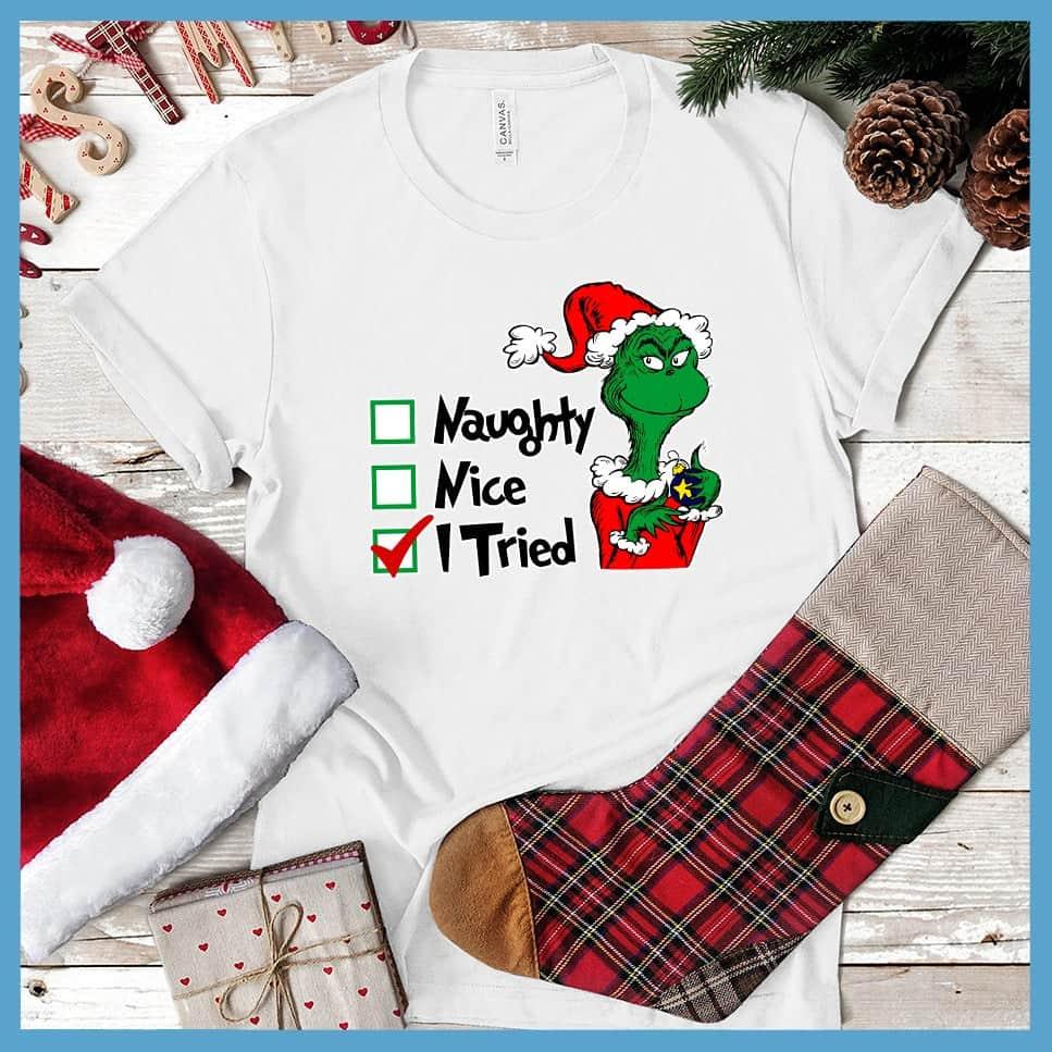 I Tried Matching Christmas Family Colored Print T-Shirt - Brooke & Belle