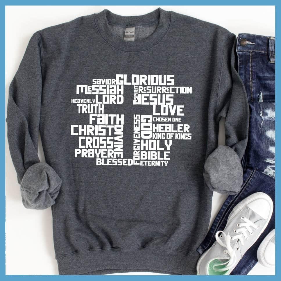 Christmas Cross Collage Version 2 Sweatshirt - Brooke & Belle