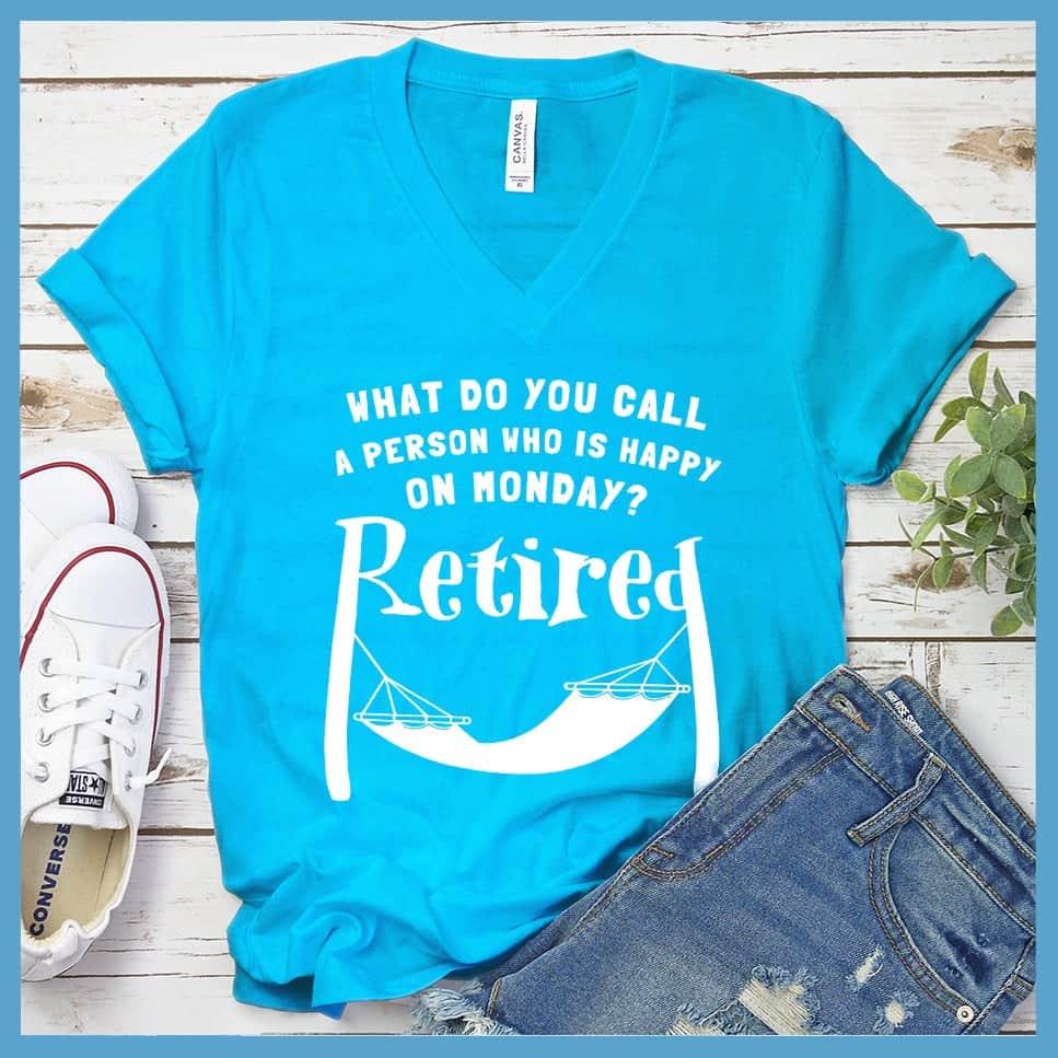 A Person Who Is Happy On Monday V-neck - Brooke & Belle