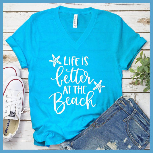 Life Is Better At The Beach V-neck - Brooke & Belle