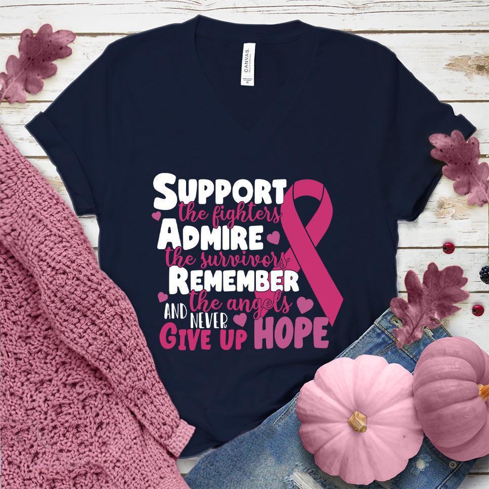 Never Give Up Hope Colored Edition V-Neck - Brooke & Belle