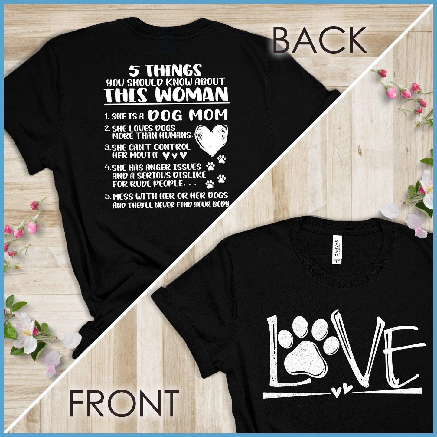 Dog Love, Proud Dog Mom Version 2 T-Shirt
