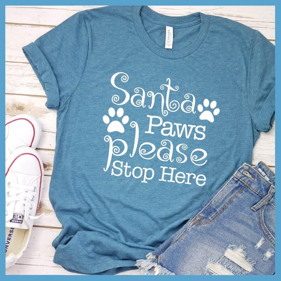 Santa Paws Please Stop Here T-Shirt - Brooke & Belle