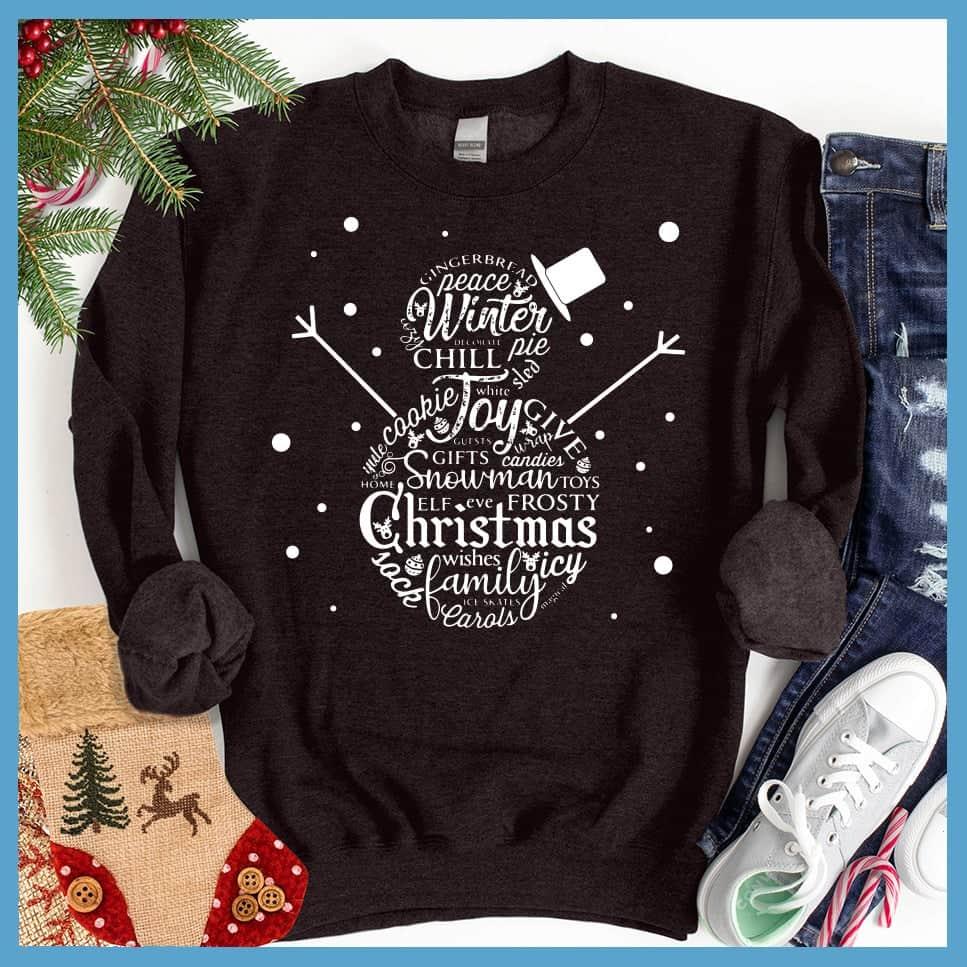 Snowman Christmas Collage Sweatshirt - Brooke & Belle