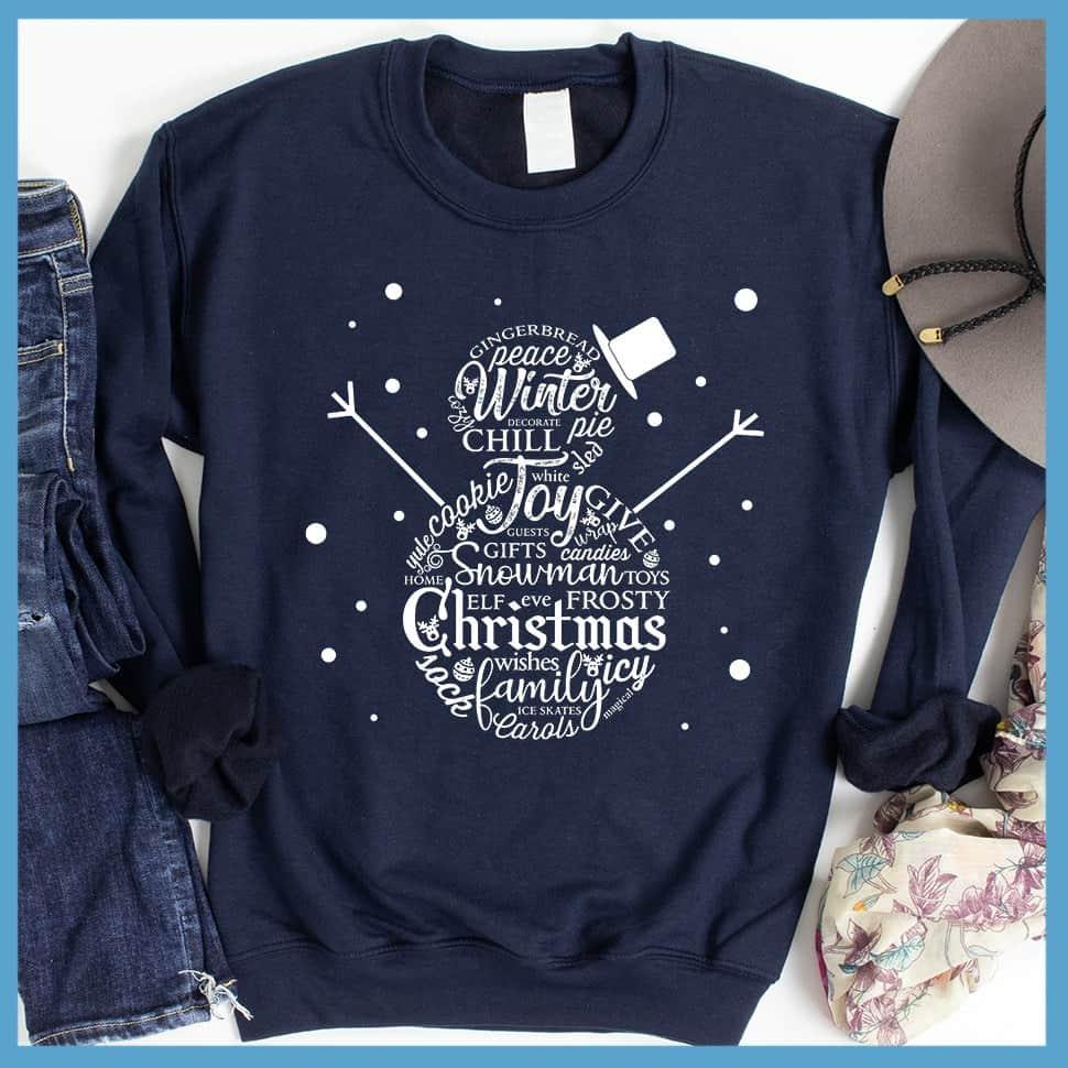 Snowman Christmas Collage Sweatshirt - Brooke & Belle