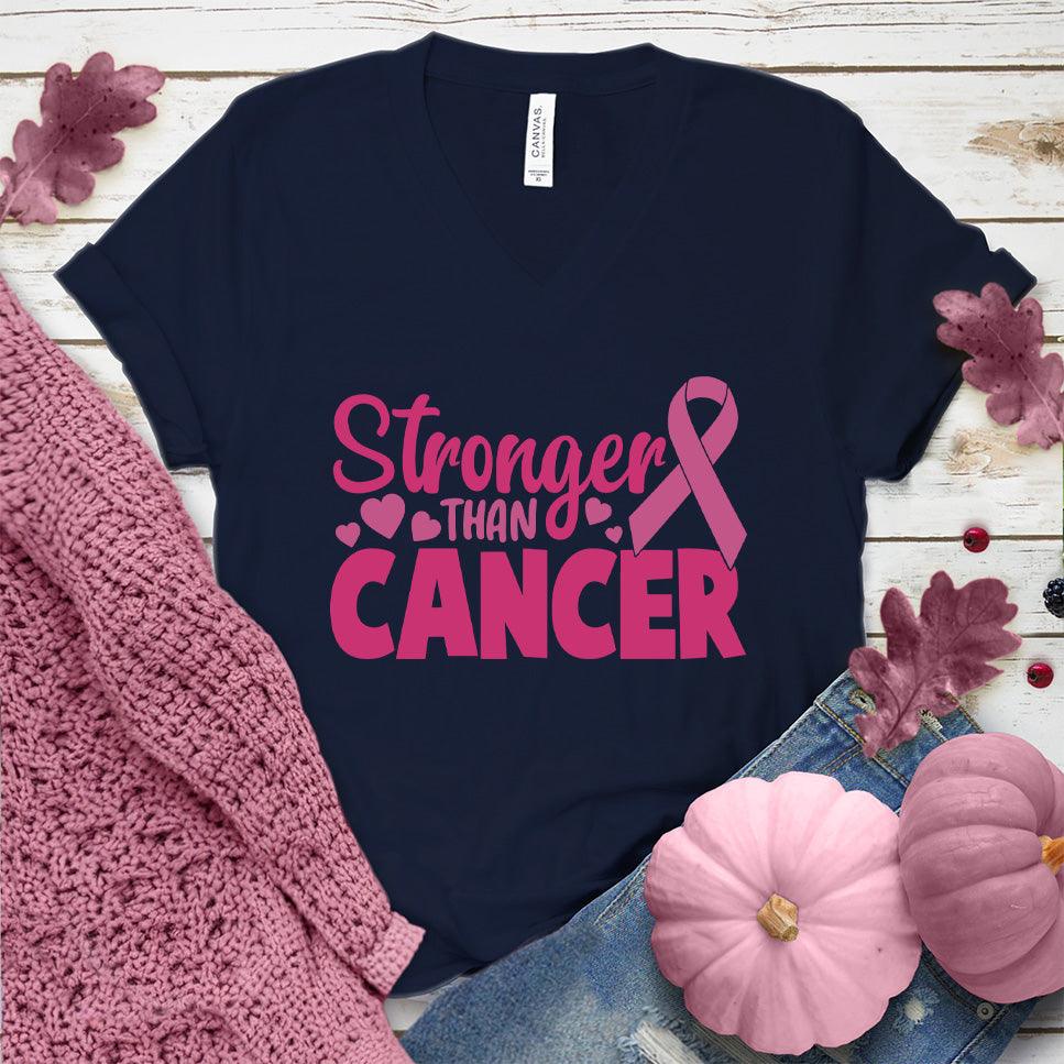 Stronger Than Cancer Colored Edition V-Neck - Brooke & Belle