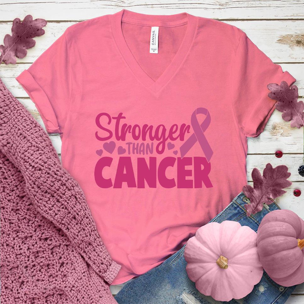 Stronger Than Cancer Colored Edition V-Neck - Brooke & Belle