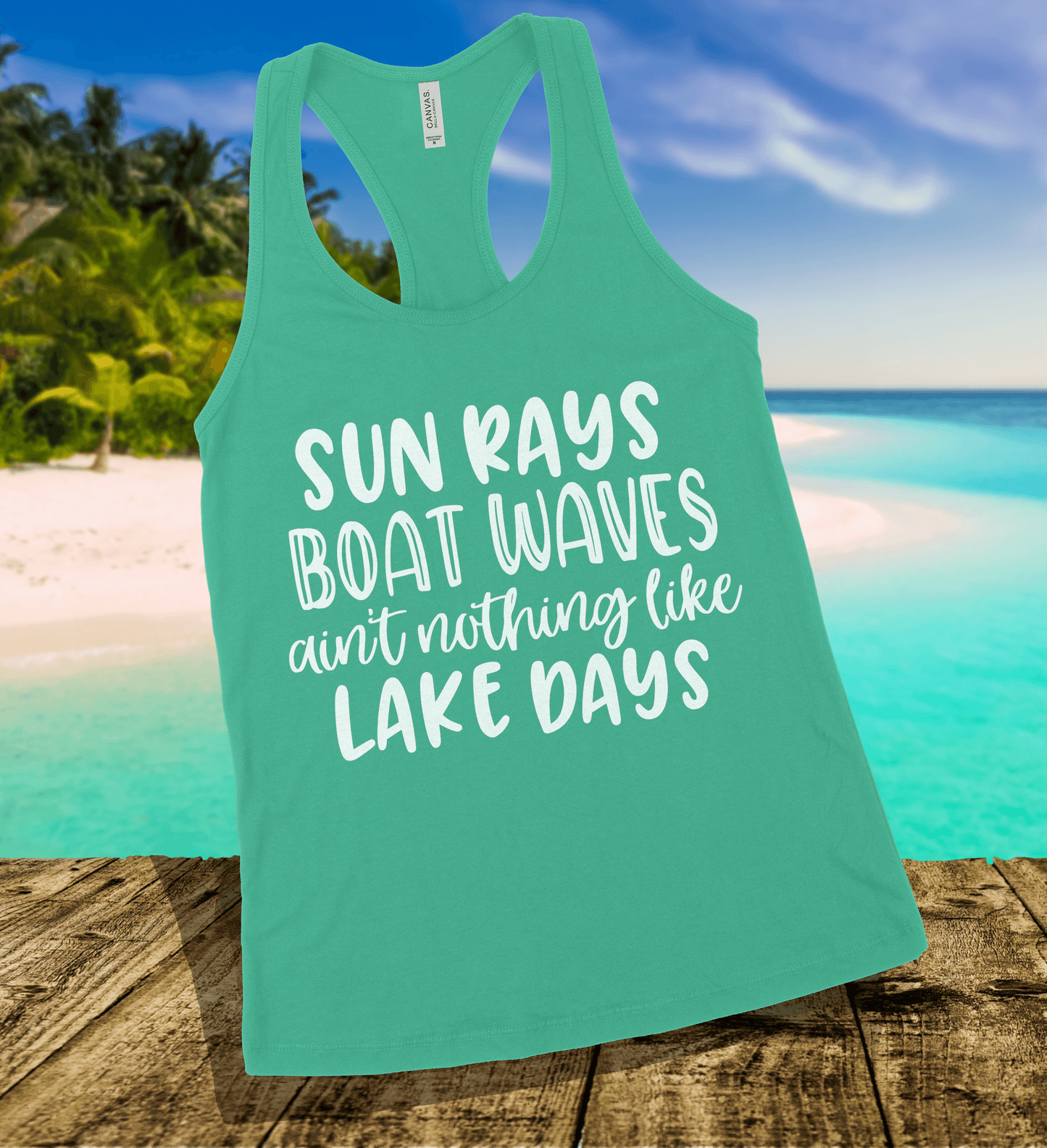 Sun Rays Boat Waves Tank Top - Brooke & Belle
