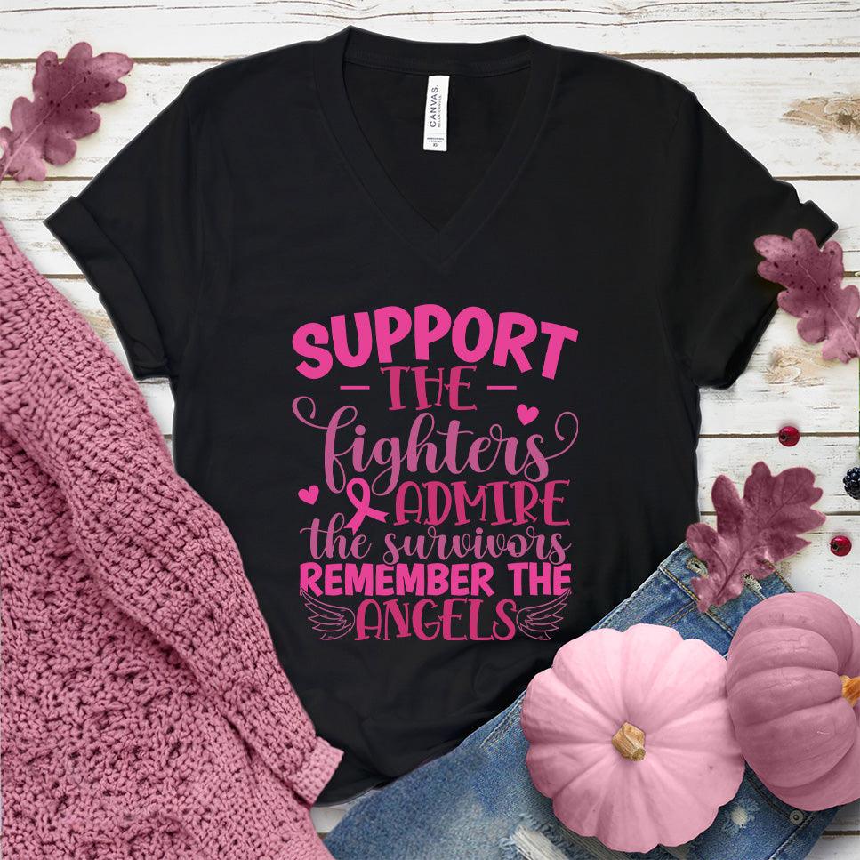 Support The Fighters Admire The Survivors Version 2 Colored Edition V-Neck - Brooke & Belle
