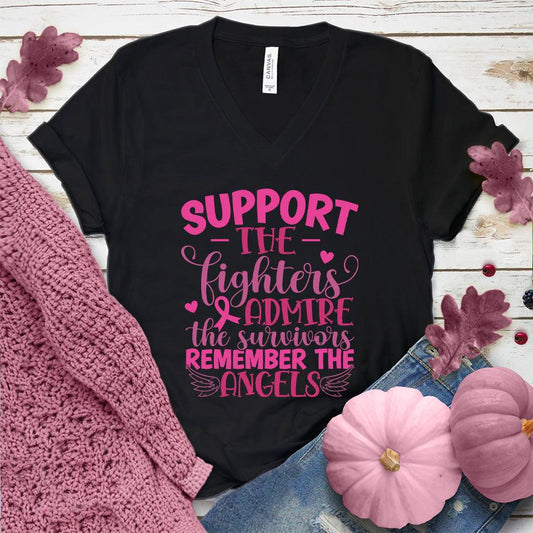 Support The Fighters Admire The Survivors Version 2 Colored Edition V-Neck - Brooke & Belle