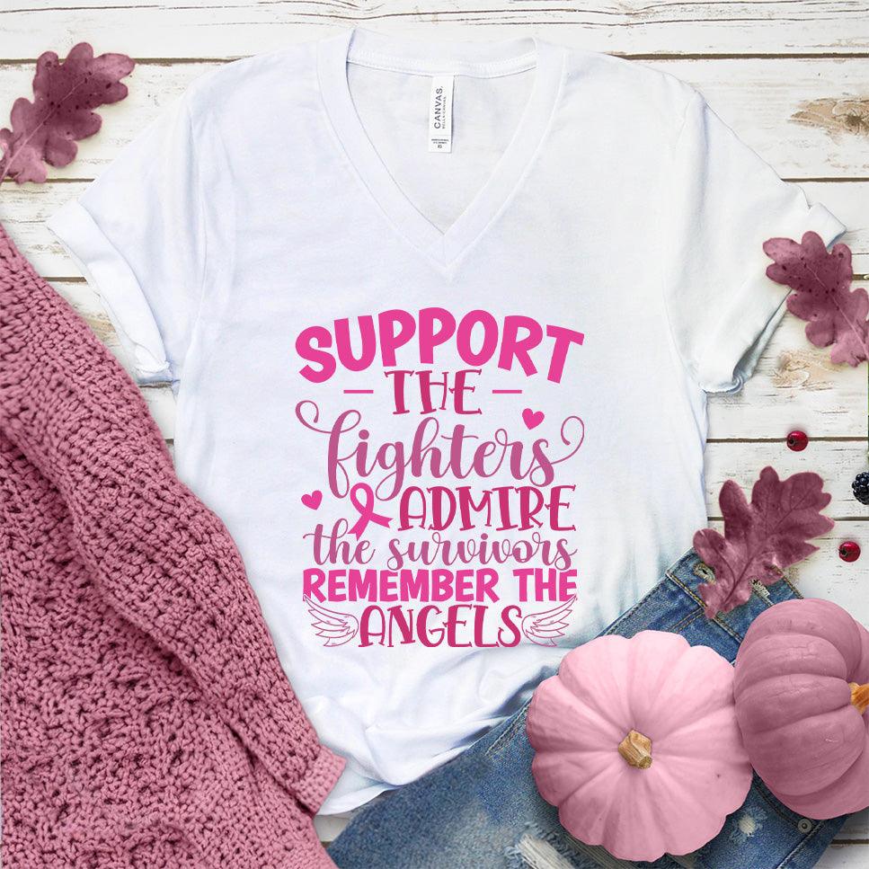 Support The Fighters Admire The Survivors Version 2 Colored Edition V-Neck - Brooke & Belle