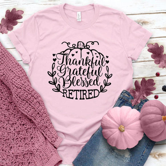 Thankful Grateful Blessed Retired T-Shirt Pink Edition - Brooke & Belle