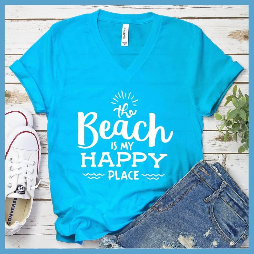 The Beach Is My Happy Place V-neck