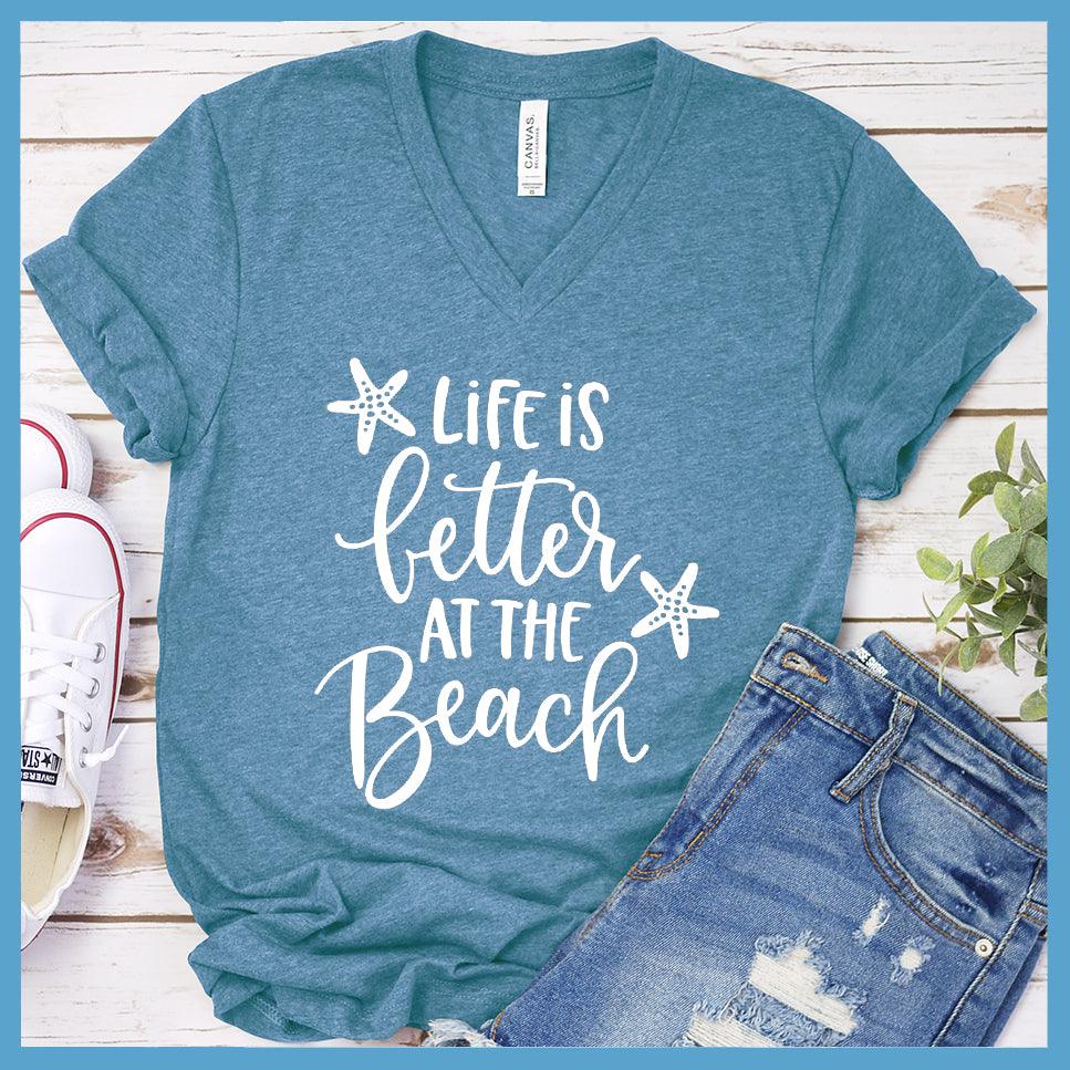 Life Is Better At The Beach V-neck - Brooke & Belle