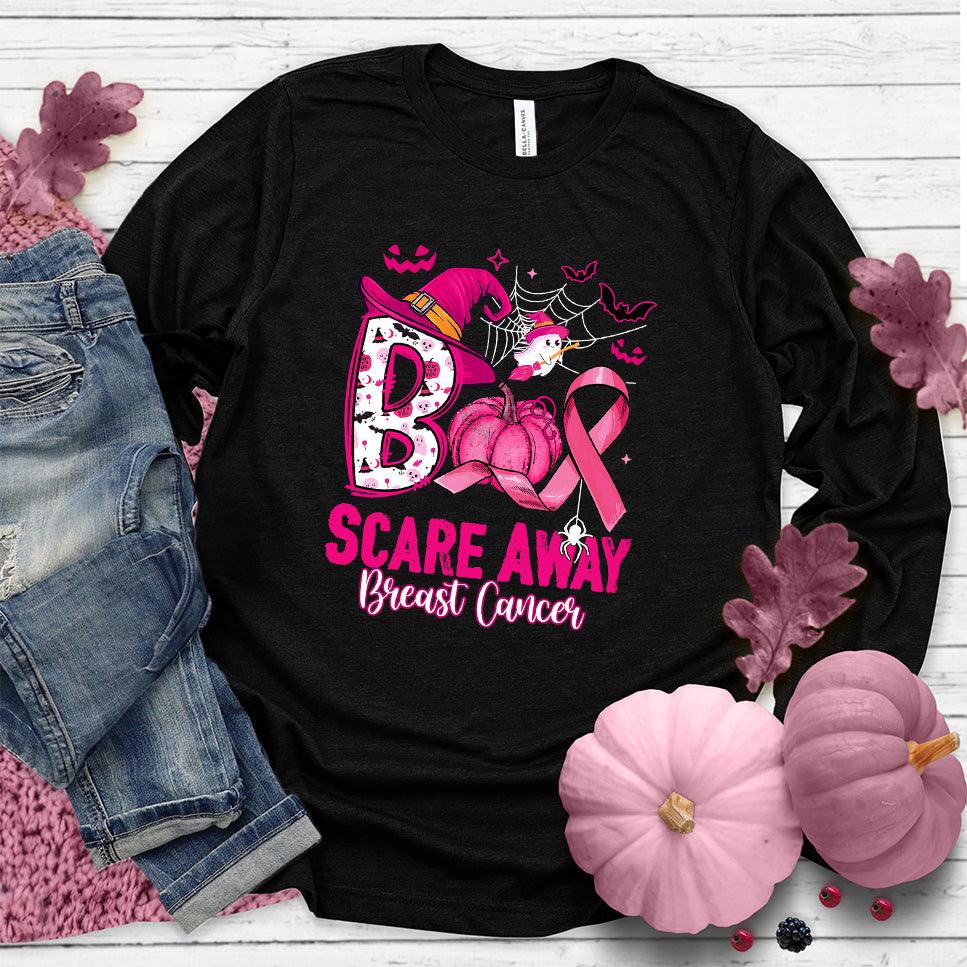 Boo Scare Away Breast Cancer Long Sleeves Colored Edition