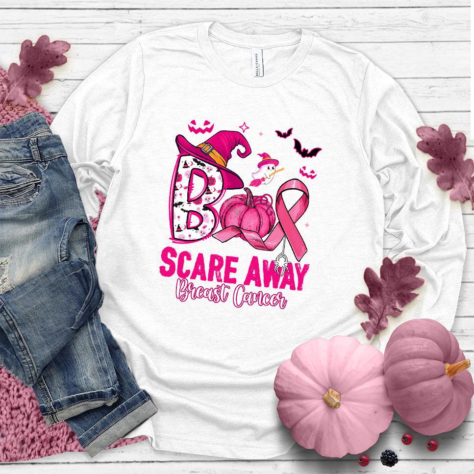 Boo Scare Away Breast Cancer Long Sleeves Colored Edition - Brooke & Belle