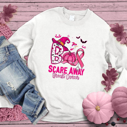 Boo Scare Away Breast Cancer Sweatshirt Colored Edition