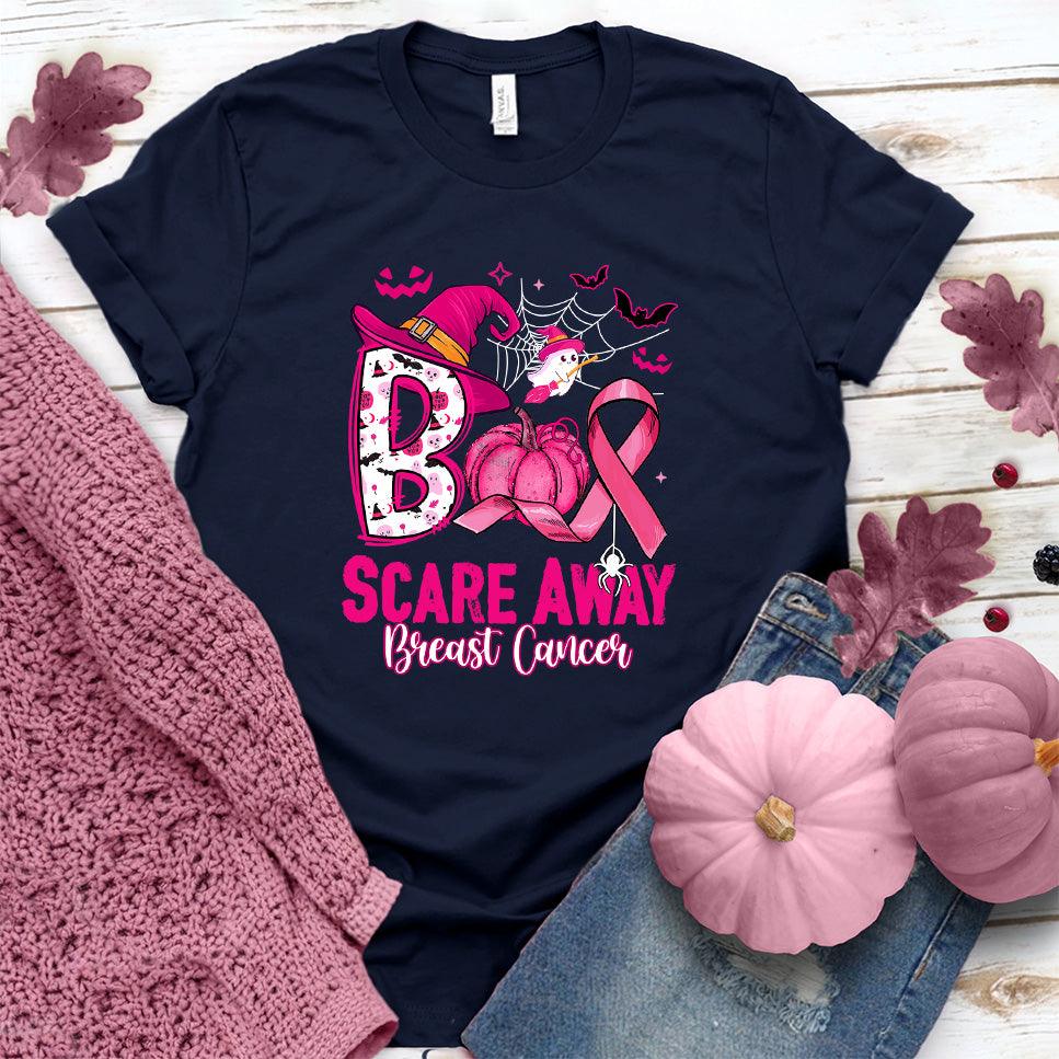 Boo Scare Away Breast Cancer T-Shirt Colored Edition