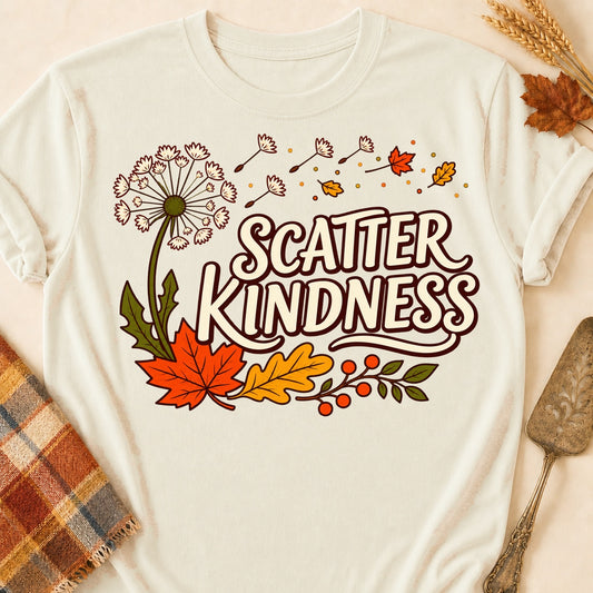 Scatter Kindness Fall T-shirt - Natural - Brooke & Belle