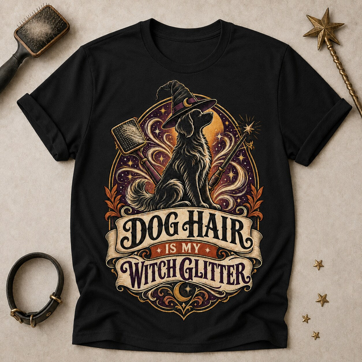 Witch Glitter T-shirt - Black - Brooke & Belle