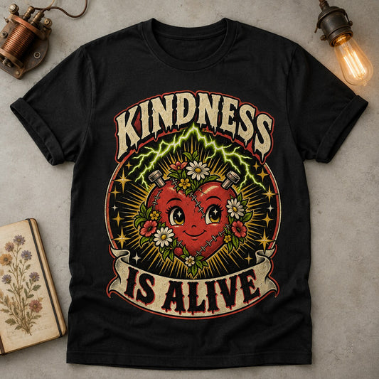 Kindness Is Alive T-shirt - Black - Brooke & Belle