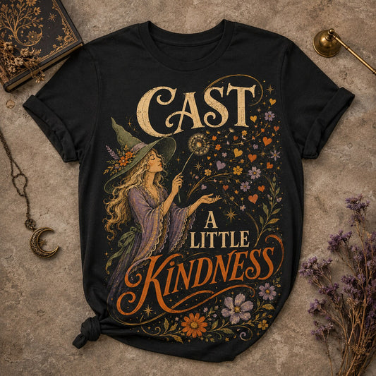Cast A Little Kindness T-shirt - Black - Brooke & Belle