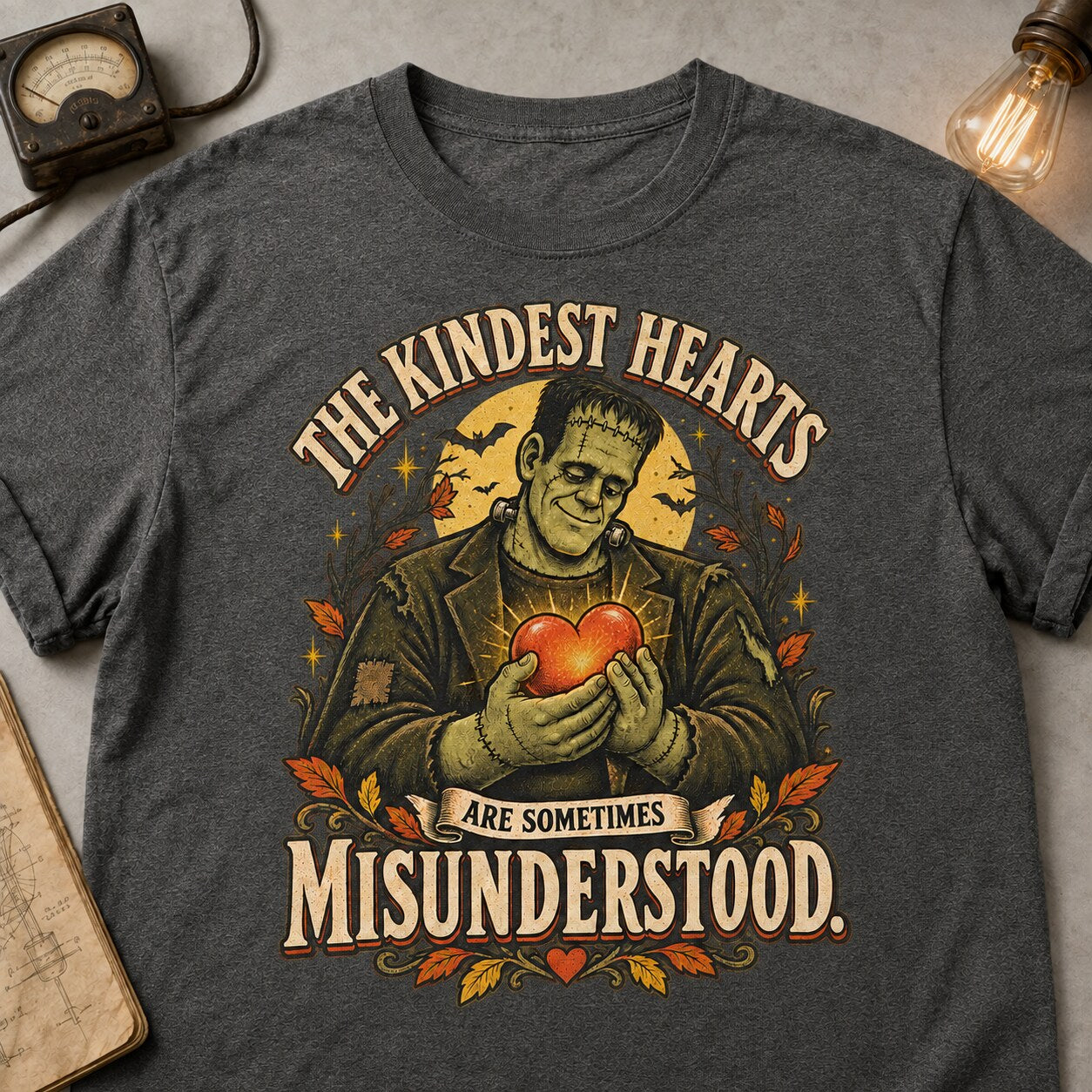 Kindest Hearts T-shirt - Dark Heather - Brooke & Belle
