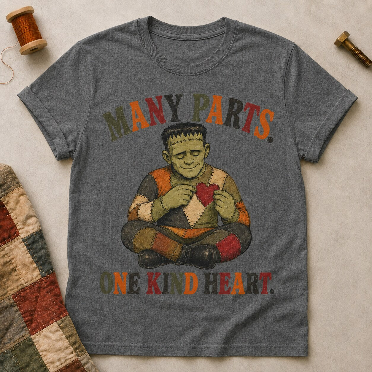 Many Parts T-shirt - Dark Heather - Brooke & Belle