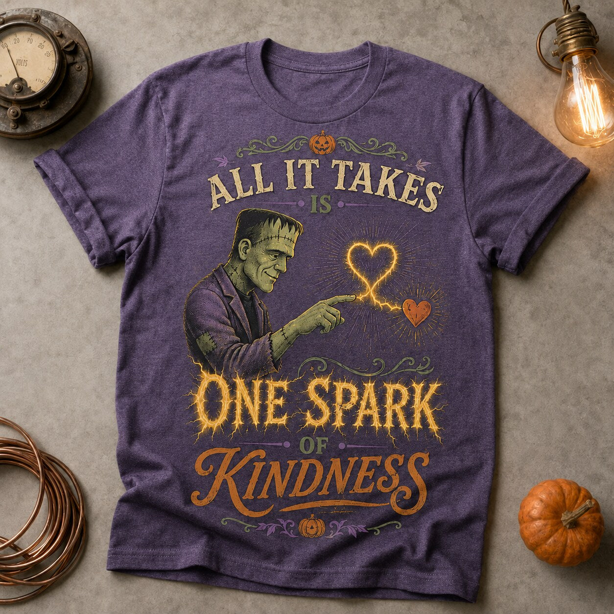 One Spark T-shirt - Heather Purple - Brooke & Belle