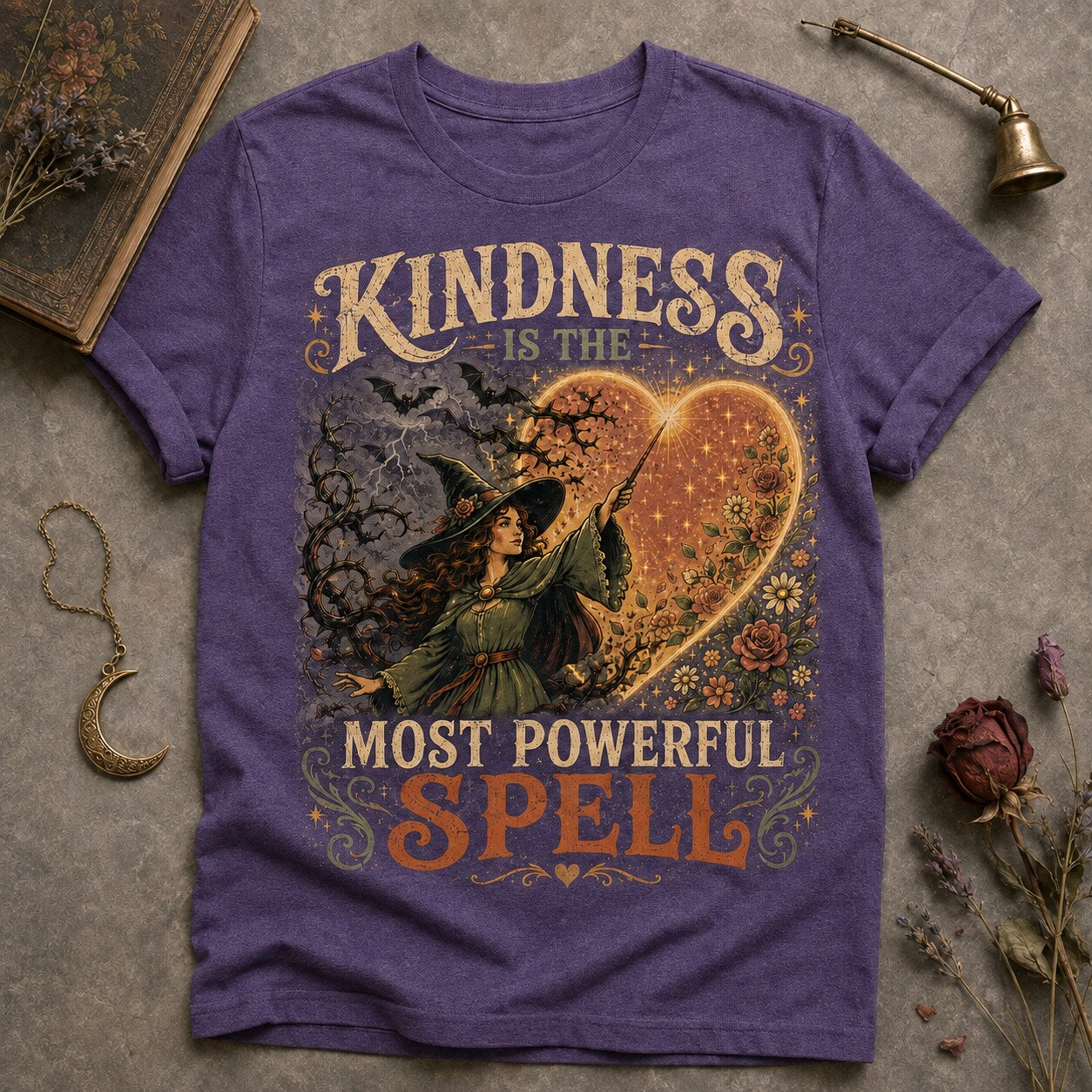 Most Powerful Spell T-shirt - Heather Purple - Brooke & Belle