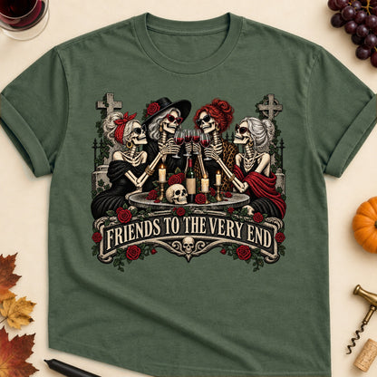 Friends To The Very End Colored Print T-Shirt - Military Green - Brooke & Belle