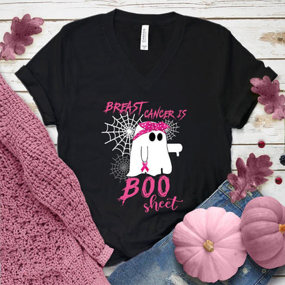 Breast Cancer Is Boo Sheet V-Neck Colored Edition